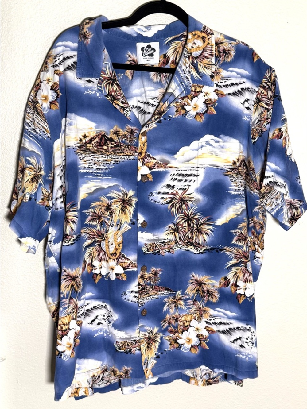 Hilo Hattie's Hawaiian Island Shirt Mens 4XL Rayon Camp Cruise Hawaii USA VGT
